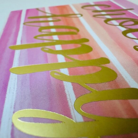 Choose Happy Inspirational Pink & Gold Block Sign Decoration Valentine's Day - Picture 6 of 9